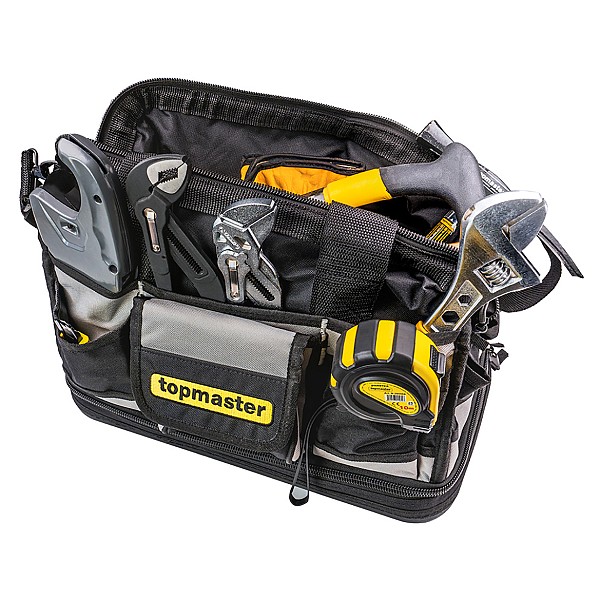 TOP MASTER Τσάντα Εργαλείων Ώμου Μαύρη Μ40xΠ23xΥ31εκ. 499949