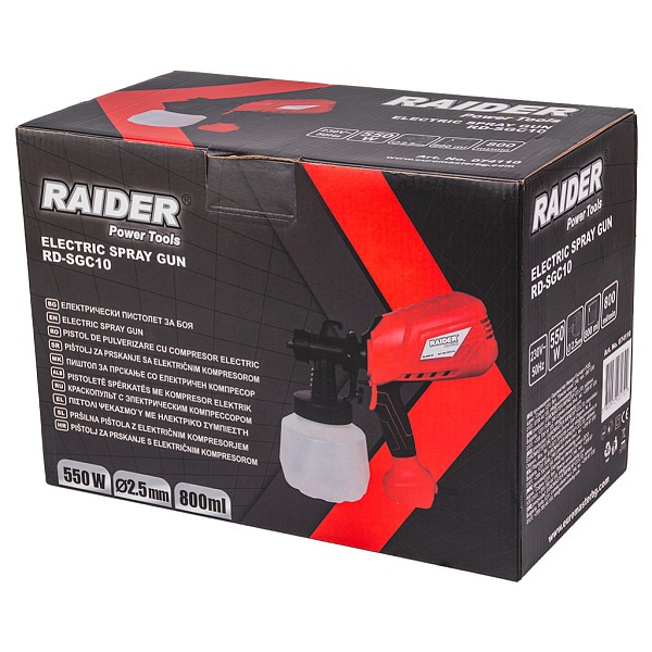 RAIDER Πιστόλι βαφής ηλεκτρικό 550W  RD-SGC10 074110