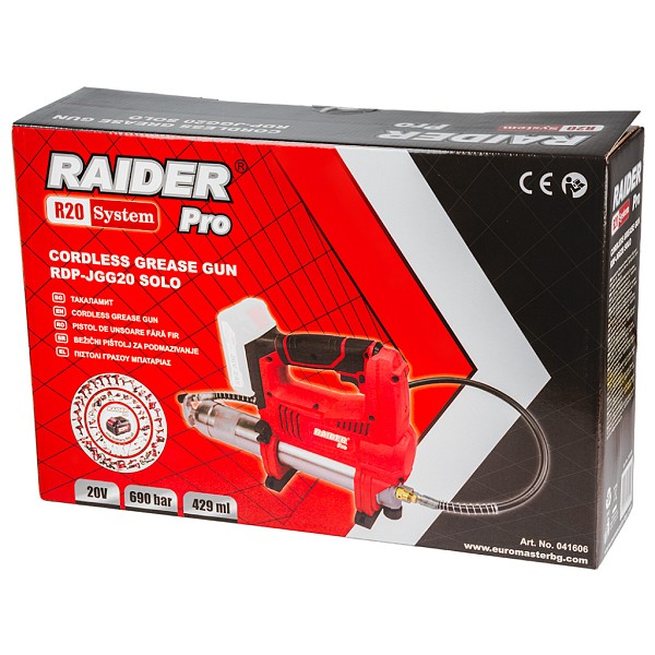 RAIDER R20 Solo Ηλεκτρικό πιστόλι γράσου μπαταρίας 20V RDP-JGG20 041606