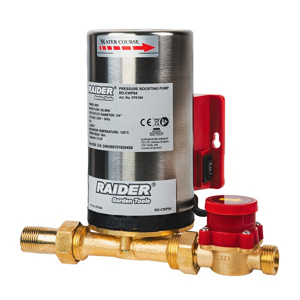 RAIDER Πιεστικό 90W 3/4 20L/min 10m INOX 1,2m RD-CWP84 070184