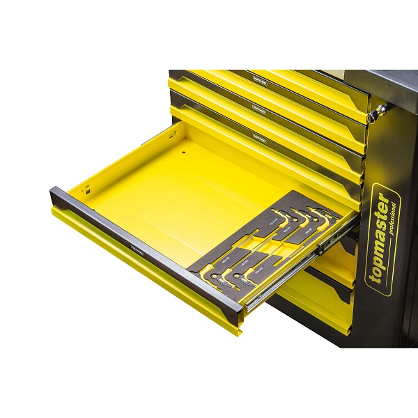 TOP MASTER Τροχήλατος μεταλλικός εργαλειοφόρος 182τεμ. με 7 συρτάρια Π80xΒ48xΥ87εκ. 455555