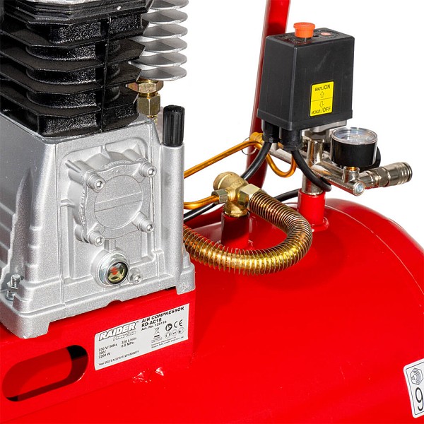 RAIDER Αεροσυμπιεστής 100L RD-AC18 2.2kW 120118