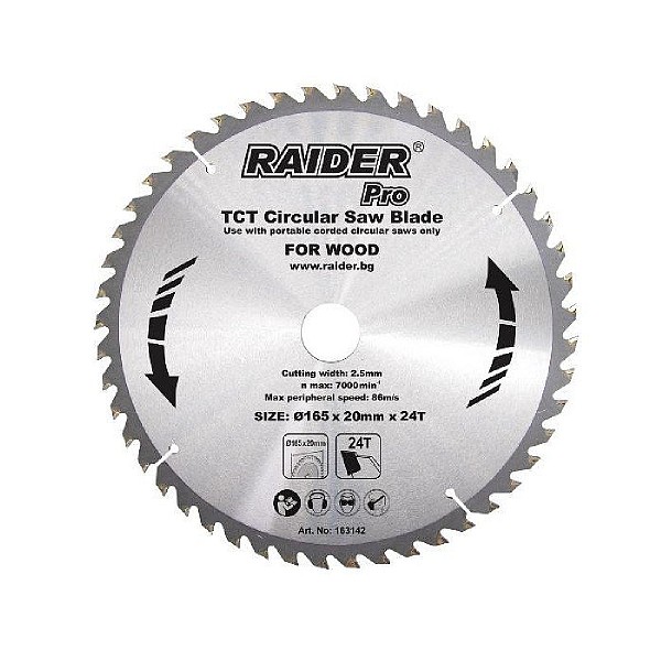 RAIDER Δίσκος κοπής ξύλου Φ30/Φ235/48Δόντια 163142