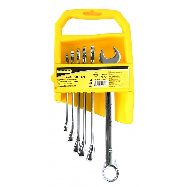 TOP MASTER Γερμανοπολύγωνα σετ 6τεμ Cr-V νίκελ 8-17ΜΜ 235111