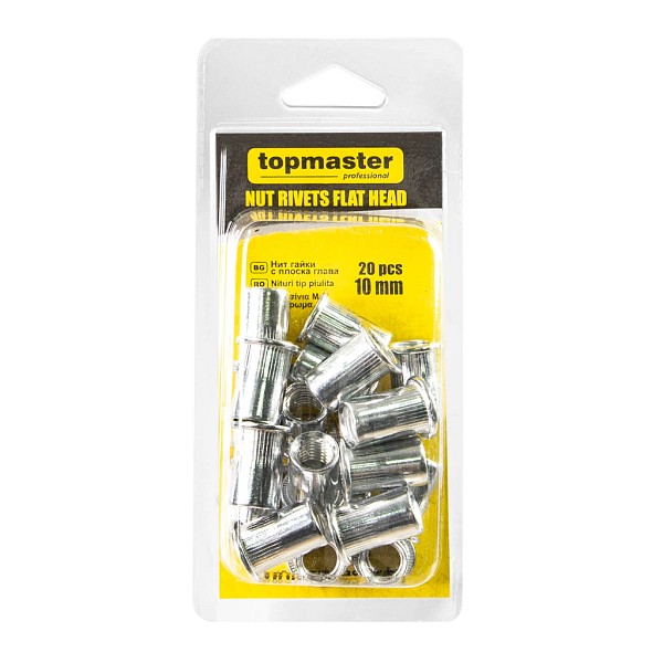 TOP MASTER Πριτσίνια με σπείρωμα 20τεμ 10*20mm 511159