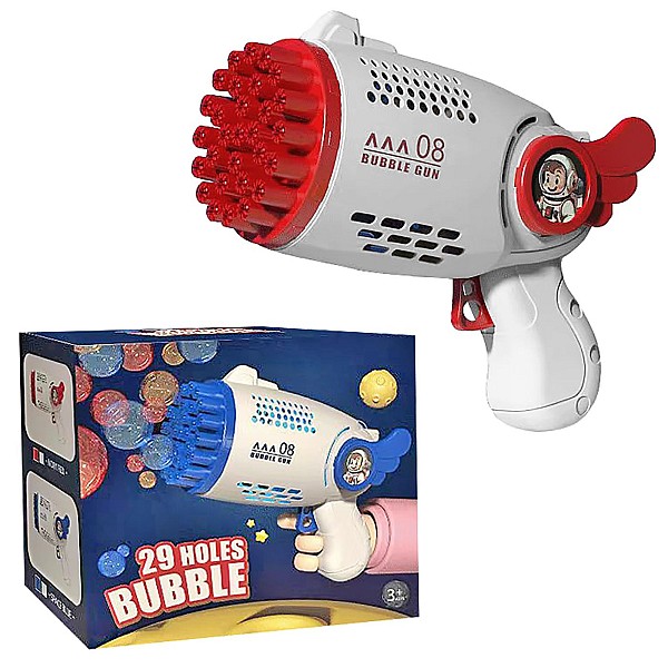 Όπλο Σαπουνόφουσκες 29 Τρύπες Μπαταρίας 17x15x8cm ToyMarkt 913564