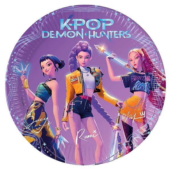Πιάτα Χάρτινα Πάρτυ K-POP πακ=8τεμ ø23 ø23cm K-Pop 98638
