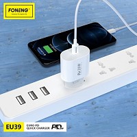 Foneng Wall charger EU39 - Type C - PD 20W 3A white
