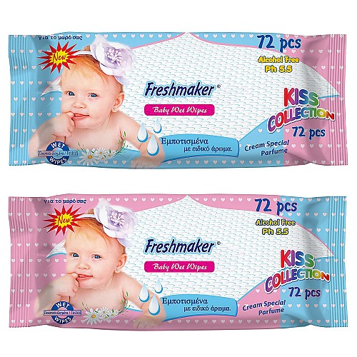 ΥΓΡΑ ΜΩΡΟΜΑΝΤΗΛΑ FRESHMAKER ΠΑΚ 72ΤΕΜ