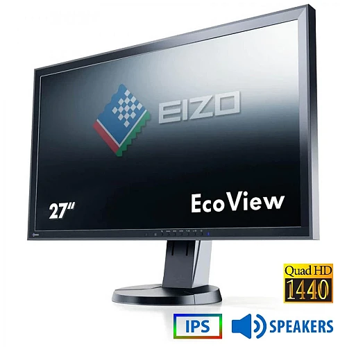 Used (A-) Monitor FlexScan EV2736W IPS LED/Eizo/27"QHD/2560x1440/Wide/Black/w/Speakers/A-/DVI-D