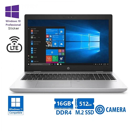 HP ProBook 650G4 i5-8350U/15.6”/16GB DDR4/512GB M.2 SSD/No ODD/Camera/10P Grade A Refurb Laptop
