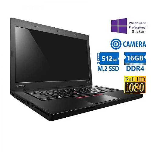 Lenovo ThinkPad L470 i5-6200U/14"FHD/16GB DDR4/512GB M.2 SSD/No ODD/Camera/10P Grade A Refurb L