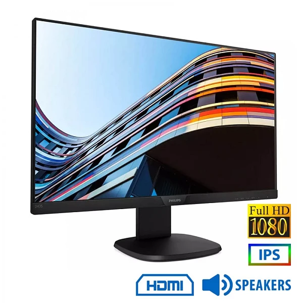 Used (A-) Monitor 243SE7 IPS LED/Philips/24FHD/1920x1080/Wide/w/Speakers/Black/Grade A-/D-SUB HDMI