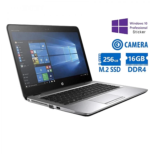 HP Elitebook 840G3 i5-6300U/14"/16GB DDR4/256GB M.2 SSD/No ODD/Camera/10P Grade A Ref Laptop