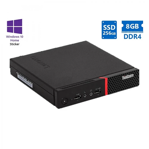 Lenovo ThinkCentre M715q Tiny AMD Ryzen 5 PRO 2400GE/8GB DDR4/256GB SSD/No ODD/10H Grade A Ref