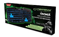 ESPERANZA WIRED ILLUMINATED GAMING USB KEYBOARD TIRIONS BLUE
