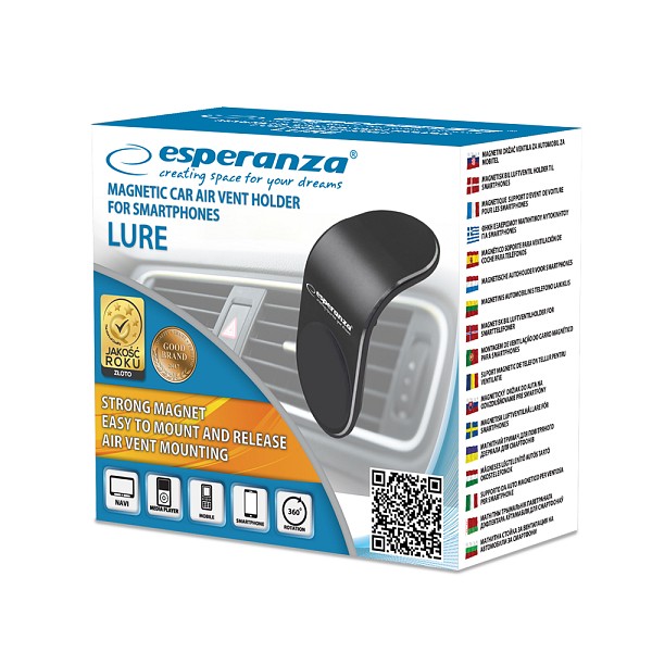 ESPERANZA MAGNETIC CAR AIR VENT HOLDER FOR SMARTPHONES LURE