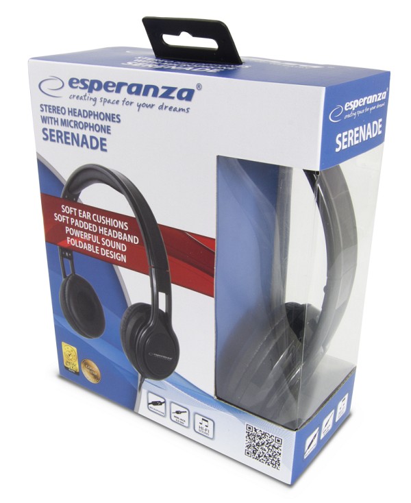 ESPERANZA STEREO HEADPHONES WITH MICROPHONE SERENADE