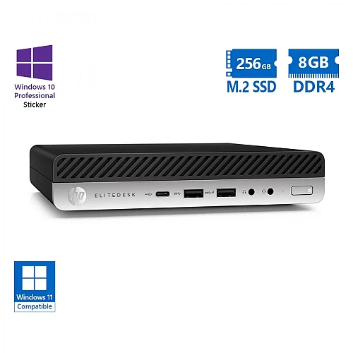 HP EliteDesk 800G5 DM i5-9600/8GB DDR4/256GB M.2 SSD/No ODD/10P Grade A Refurbished PC