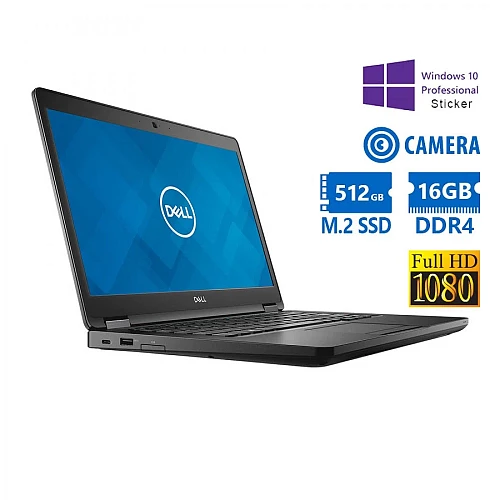 Dell (A-) Latitude 5490 i5-7300U/14"FHD/16GB DDR4/512GB M.2 SSD/No ODD/Camera/10P Grade A- Refurb
