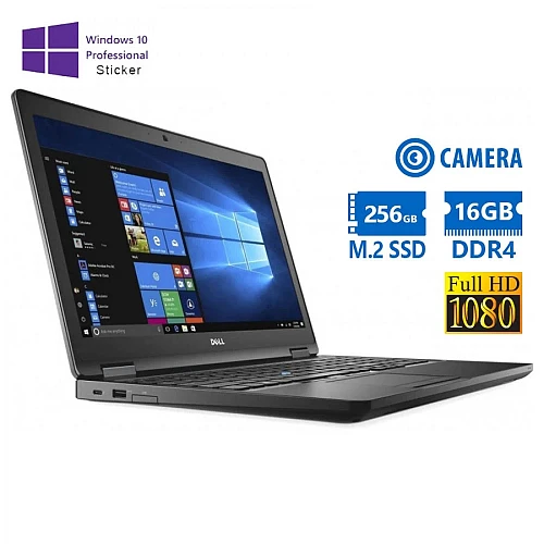Dell (A-) Latitude 5580 i5-7440HQ/15.6"FHD/16GB DDR4/256GB M.2 SSD/No ODD/Camera/10P Grade A- Ref