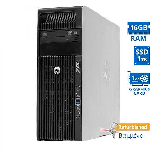 HP Z620 Tower Xeon E5-2620(6-Cores)/16GB DDR3/1TB SSD/Nvidia 1GB/DVD/7P Grade A+ Workstation Refurb