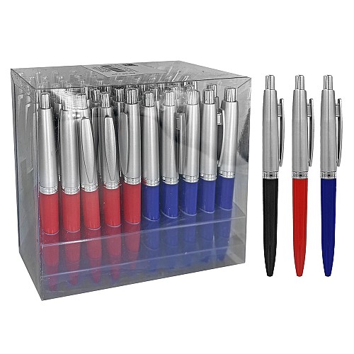 ΣΤΥΛΟ ΚΛΙΠ ΑΣΗΜΙ ΚΕΦΑΛΙ BALLPOINT 1.0mm