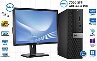 PC Set Dell 7060/i5-8500/8GB DDR4/256GB SSD/Wifi/WIN10PRO with MONITOR DELL24 VGA DVI-D DISP