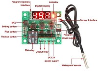 THERMOSTAT W1209 12V