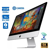 Apple iMac 18,3 A1419 WiFi w/Monitor 275K i5-7500/16GB DDR4/32GB M.2 SSD & 1TB/No ODD/Camera