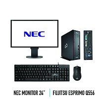 Fujitsu Esprimo Q556 i5-6th Gen/8GB DDR4/256GB SSD & NEC monitor 24″ & SET Keyboard-Mouse