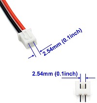 JST 2Ρ 2MALE+2 FEMALE ΧΗ CONNECTOR 2.54mm 15cm