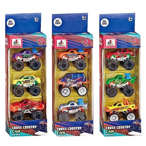 ΣΕΤ 3 ΜΙΝΙ ΑΓΡΟΤΙΚΑ ΜΕΓΑΛΕΣ ΡΟΔΕΣ DIE CAST METAL FREE WHEELS 9x25x6cm