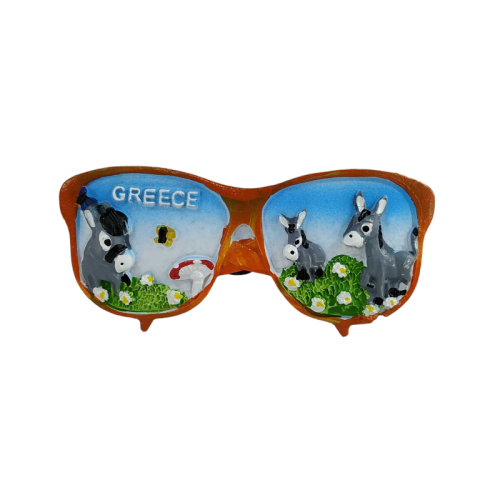 Tουριστικό μαγνητάκι Souvenir – Glasses Σετ 12pcs – Resin Magnet - Greece