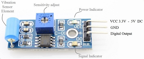 SW420 ΜΟΤΙΟΝ SENSOR MODULE ΤΥΠΟΥ ΥΔΡΑΡΓΥΡΟΥ