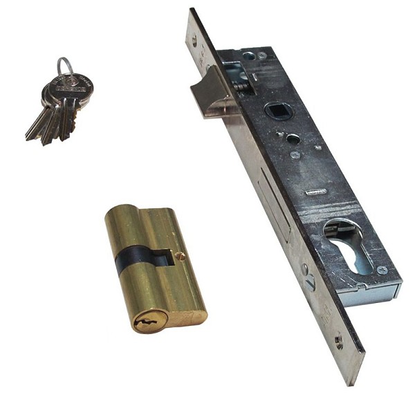 Κλειδαριά 20mm & κύλινδρο 61mm F.F