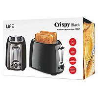 Αυτόματη φρυγανιέρα, 750W LIFE CRISPY BLACK