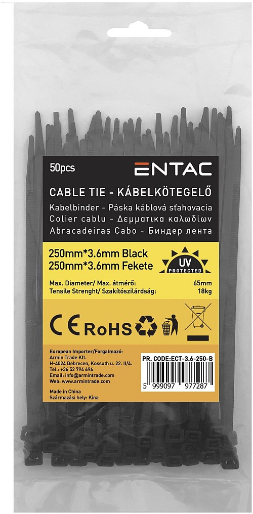 Entac Δεματικά ECT-3.6-250-B Μαύρο
