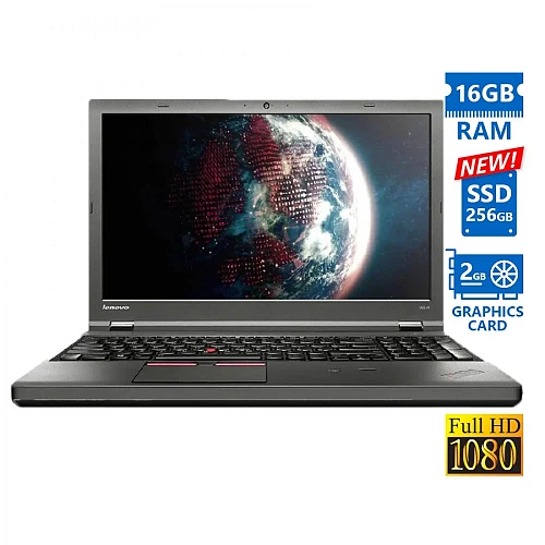 Lenovo ThinkPad W541 i7-4810MQ/15.6"FHD/16GB DDR3/256GB SSD New/DVD/Nvidia 2GB/8P Grade A Ref