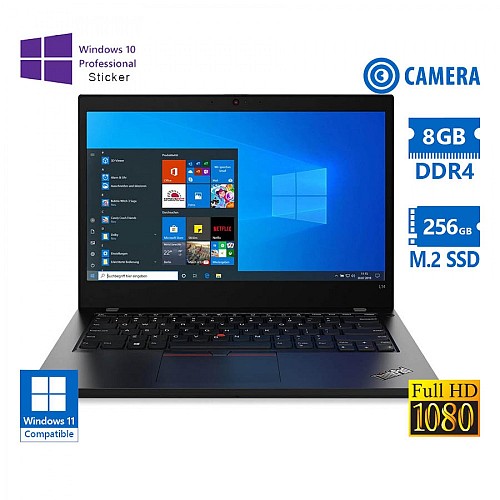 Lenovo ThinkPad L14 Gen 1 i3-10110U/14"FHD/8GB DDR4/256GB M.2 SSD/No ODD/Cam/10P Grade A Refurb