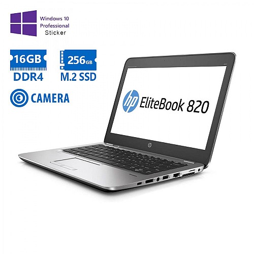 HP (A-) EliteBook 820 G4 i5-7300U/12.5"/16GB DDR4/256GB M.2 SSD/No ODD/Camera/10P Grade A- Refurb