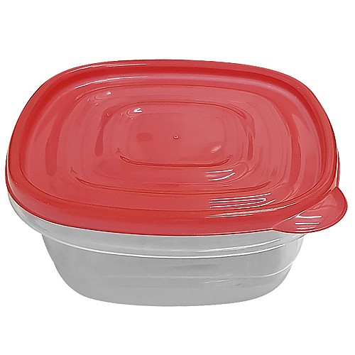 Δοχείο τροφίμων πλαστικό κόκκινο 18x16x7,5cm 1L
