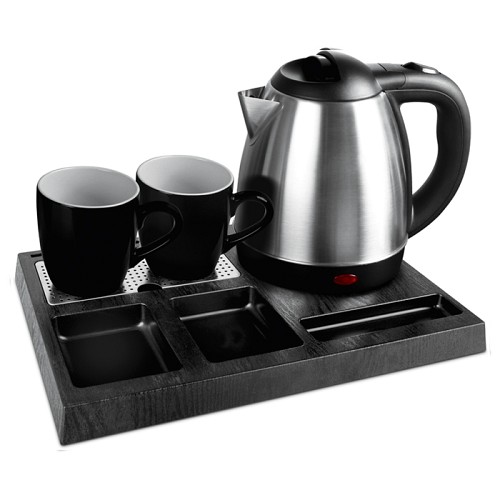 Δίσκος καλωσορίσματος LIFE Welcome με inox βραστήρα 1.2L, max. 1360W και 2 κούπες
