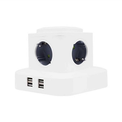 Κάθετο πολύπριζο 4 θέσεων – Σούκο – 4USB – 3m – RC-G4P