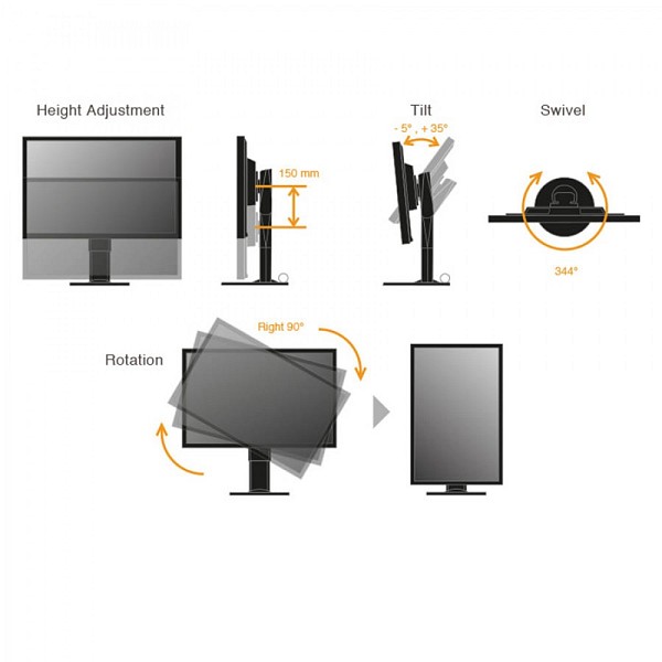 Used Monitor FlexScan EV2736W IPS LED/Eizo/27QHD/2560x1440/Wide/Black/w/Speakers/DVI-D & DP & USB