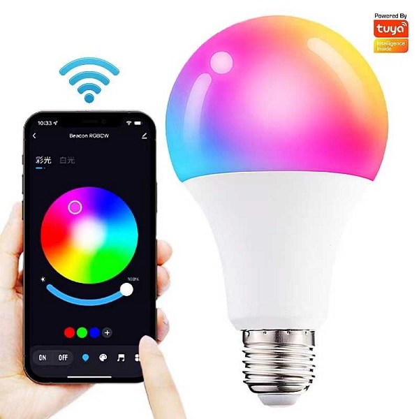 Smart λάμπα LED – RGB – Ε27 – A70 – 15W