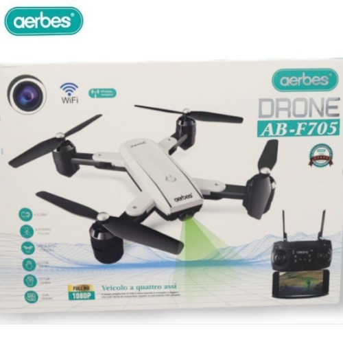 Επαναφορτιζόμενο πτυσσόμενο drone λευκό AB-F705 AERBES
