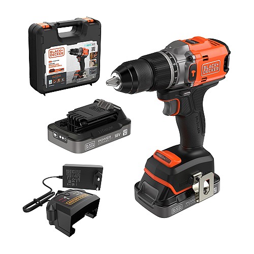 Black and Decker - BLD683D2XK PowerConn Κρουστικό Δραπανοκατσάβιδο Brushless 18V Li-Ion (2x2Ah)