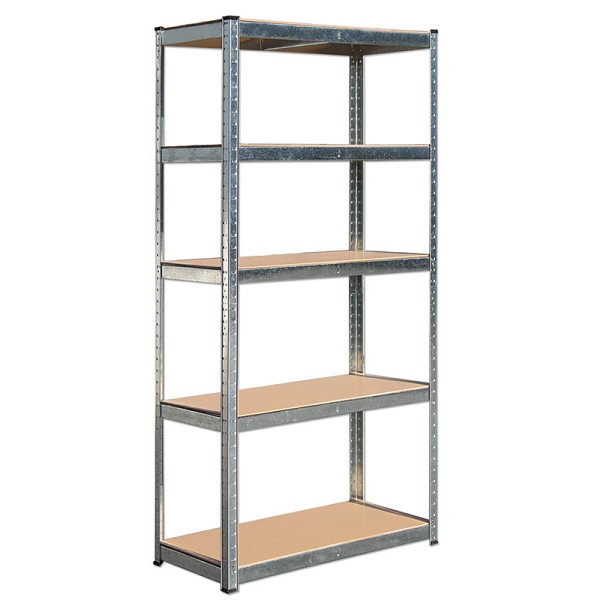 Μεταλλική γαλβανιζέ ραφιέρα 5όροφη 100x45x180cm με μοριοσανίδες MAX αντοχή 875kg