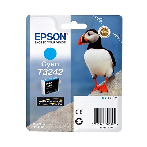 Epson Μελάνι Inkjet T3242 Cyan (C13T32424010) (EPST324240)
